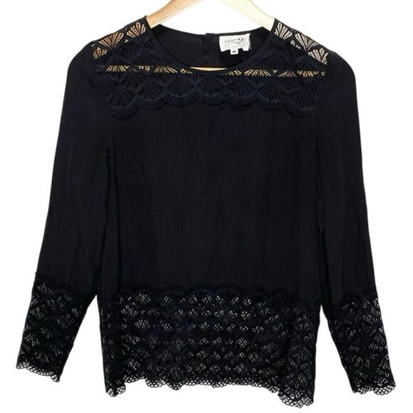 Sezane Aziliz Blouse In Black 4 - Picture 3 of 7